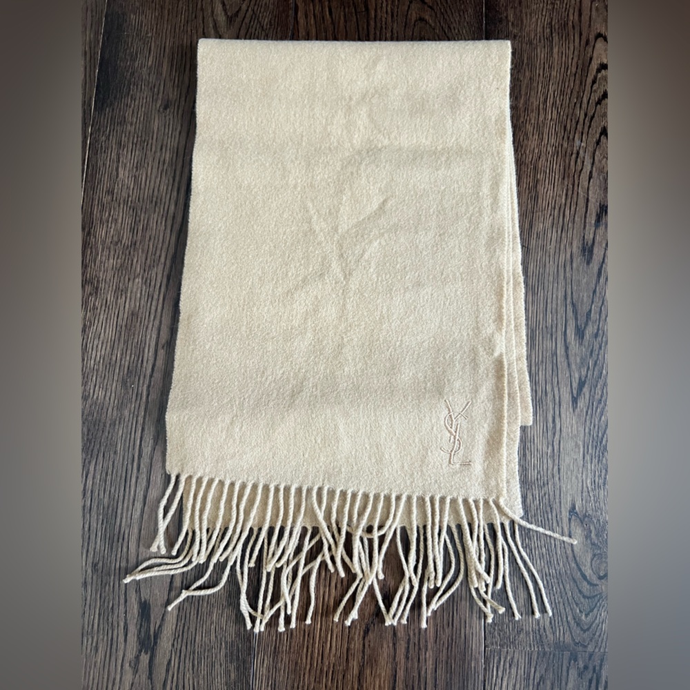 Yves Saint Laurent Cream scarf